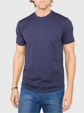 EUC Westport No Tuck Short Sleeve Crew Neck Tee in Navy Blue Size 3XB